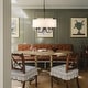 preview thumbnail 5 of 10, Rennnsan 5-Light Traditional Drum Fabric Chandelier for Dining Room - 19.69 in. W x 21.65 in. H