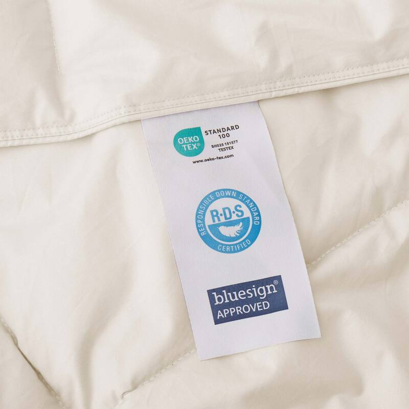 All Season Organic Cotton Down & Feather Comforter Made in Germany