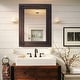preview thumbnail 11 of 16, Rustic Wooden Framed Wall Mirror, Natural Wood Bathroom Vanity Mirror 26" x 18" - Black
