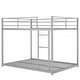 preview thumbnail 4 of 30, Full over Full Size Metal Low Bunk Bed with Ladder and Fence for Kids