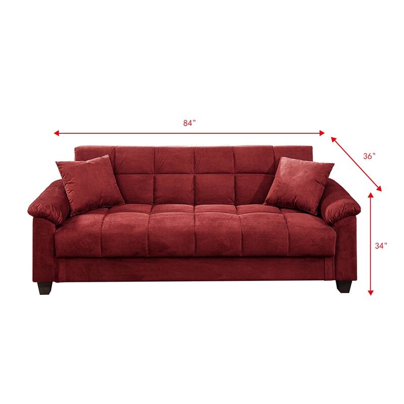 Microfiber Adjustable Sofa with Storage