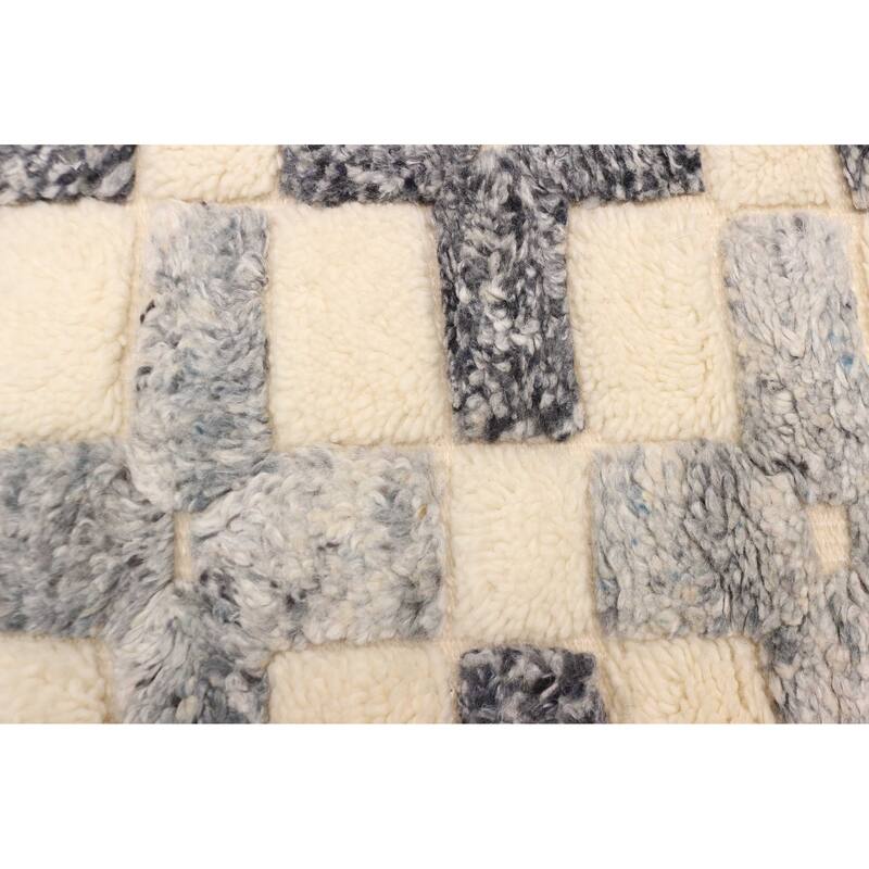 ECARPETGALLERY Hand-knotted Tangier Cream Wool Rug - 5'2 x 8'1