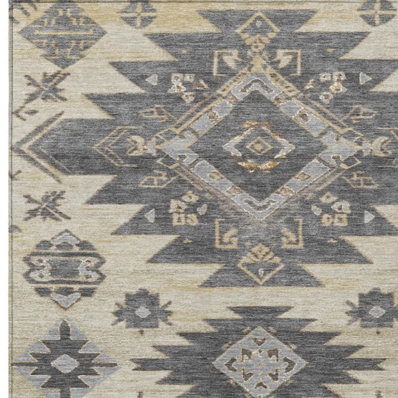 HomeRoots Tribal Transitional Rectangle Outdoor Rug