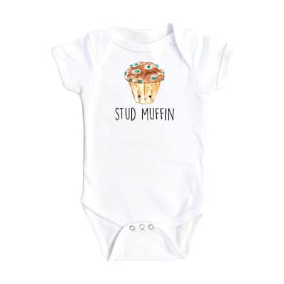 Stud Muffin Blue - Baby Boy Girl Clothes Infant Bodysuit Funny Cute Newborn