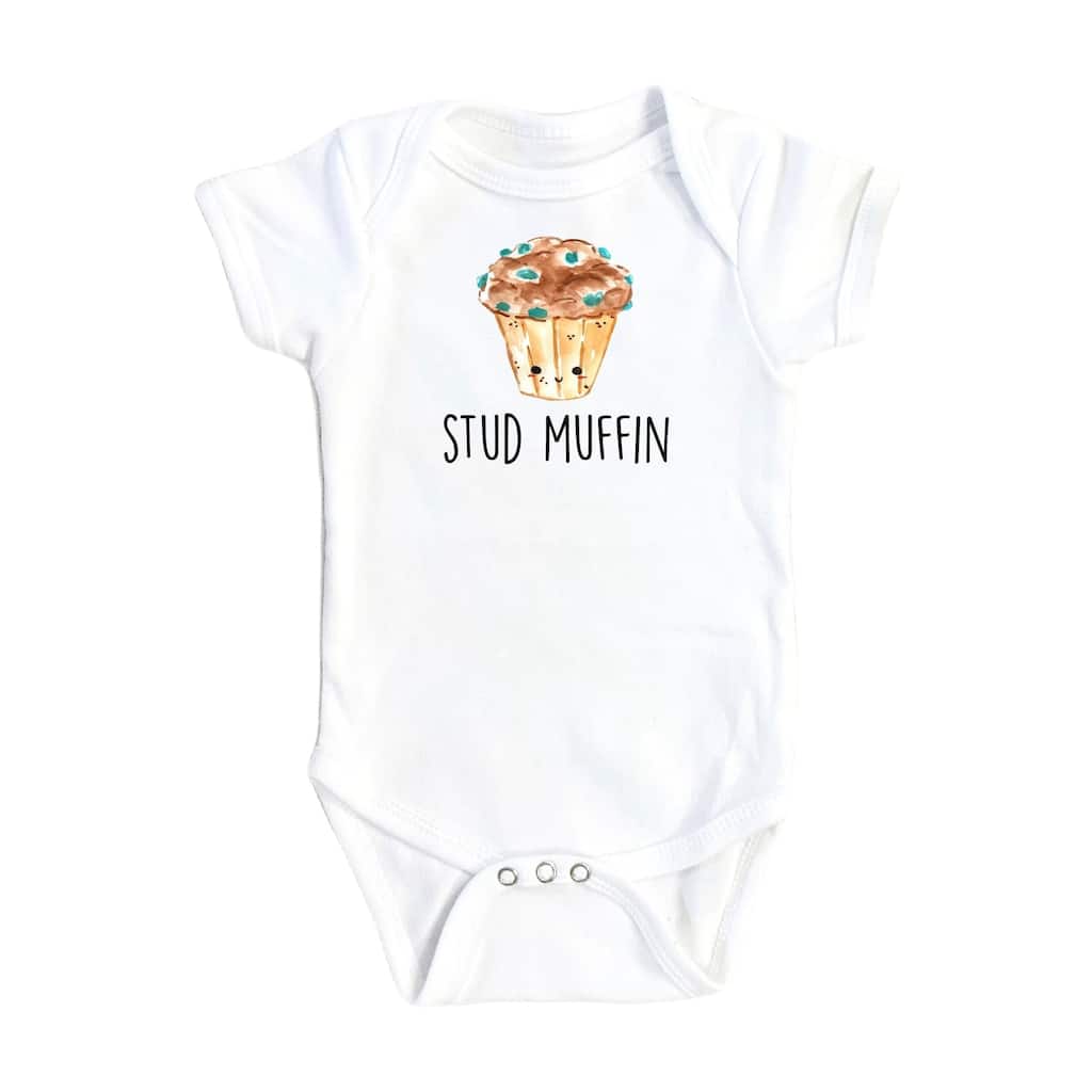 Stud Muffin Blue - Baby Boy Girl Clothes Infant Bodysuit Funny Cute Newborn