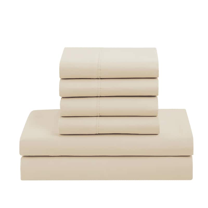 Sweet Home Collection All Season Bed in A Bag Solid Color Comforter & Sheet Set Ultra Soft Bedding