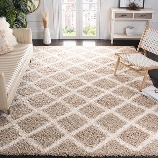 SAFAVIEH Dallas Shag Melahat Trellis 1.5-inch Thick Rug