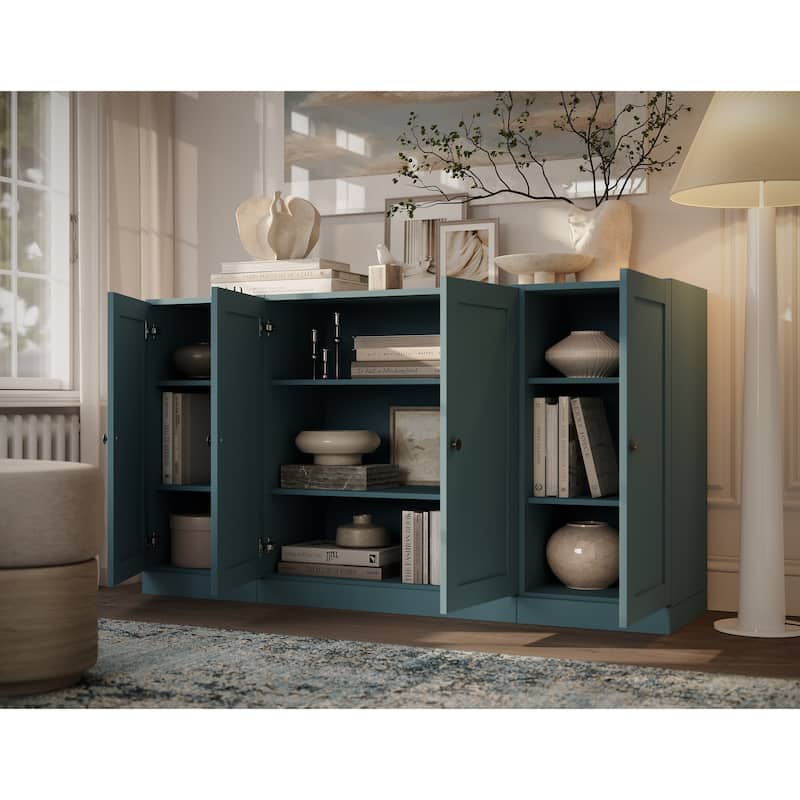 Palace Imports 100% Solid Wood 65" Sideboard with Shaker Doors and Adjustable Shelves