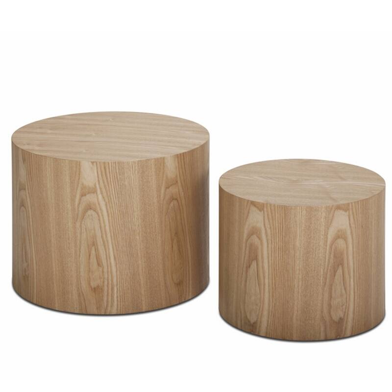 MDF Round Side Table Coffee Table Nesting Table set of 2
