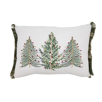 Christmas Trees Throw Pillow