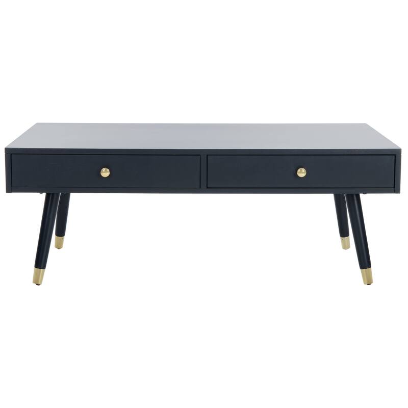 SAFAVIEH Tonya Mid-Century Gold Cap Coffee Table - 48" x 24" x 18" - 48Wx24Dx18H