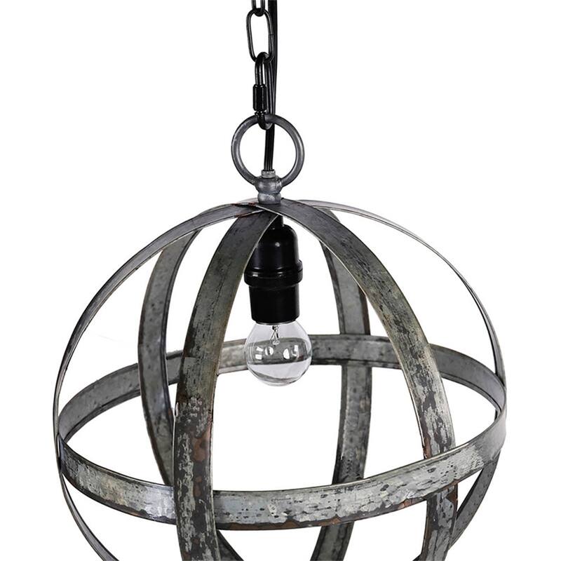 Metal Chandelier, Hanging Light Fixture with Adjustable Chain
