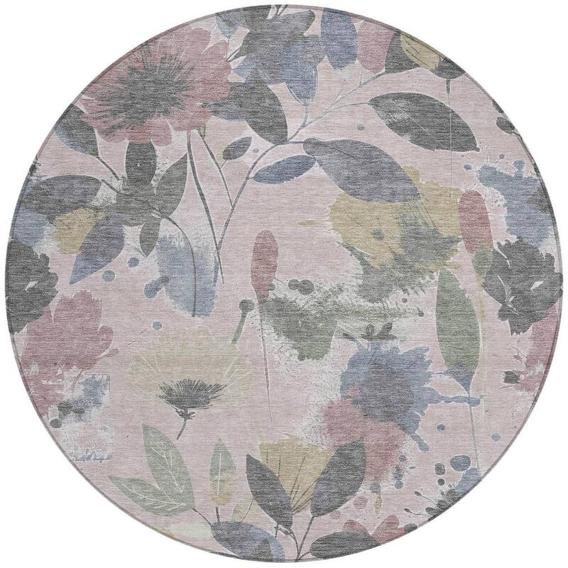 HomeRoots Floral Transitional Rectangle Outdoor Rug