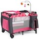 preview thumbnail 9 of 8, Costway Foldable Travel Baby Playpen Crib Infant Bassinet Bed Mosquito