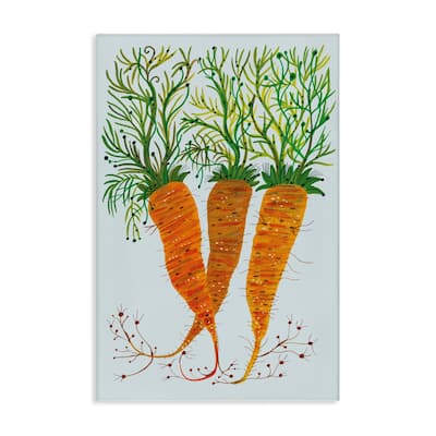 Stupell Whimsical Garden Carrots Canvas Wall Art Design By Kay Widdowson