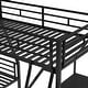 preview thumbnail 13 of 15, Modern L-Shaped Twin over Full Bunk Bed with Twin Size Loft Bed, Black