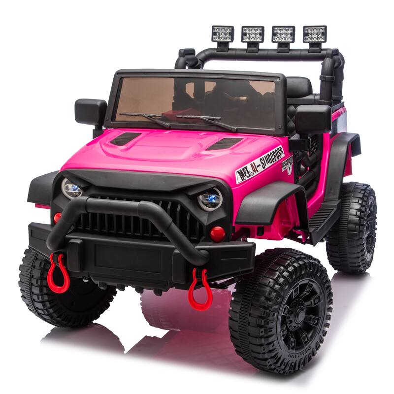 24V Kids Ride On Car W/Parents Remote Control, 400W Motor, Four Wheel Suspension, Adjustable speed, USB, MP3, Music - Rose Pink