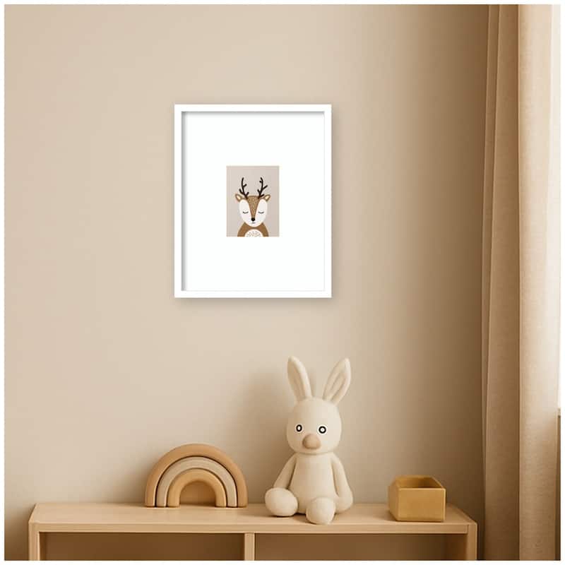 Kate and Laurel Deer by July Art Prints Framed Wall Art Print