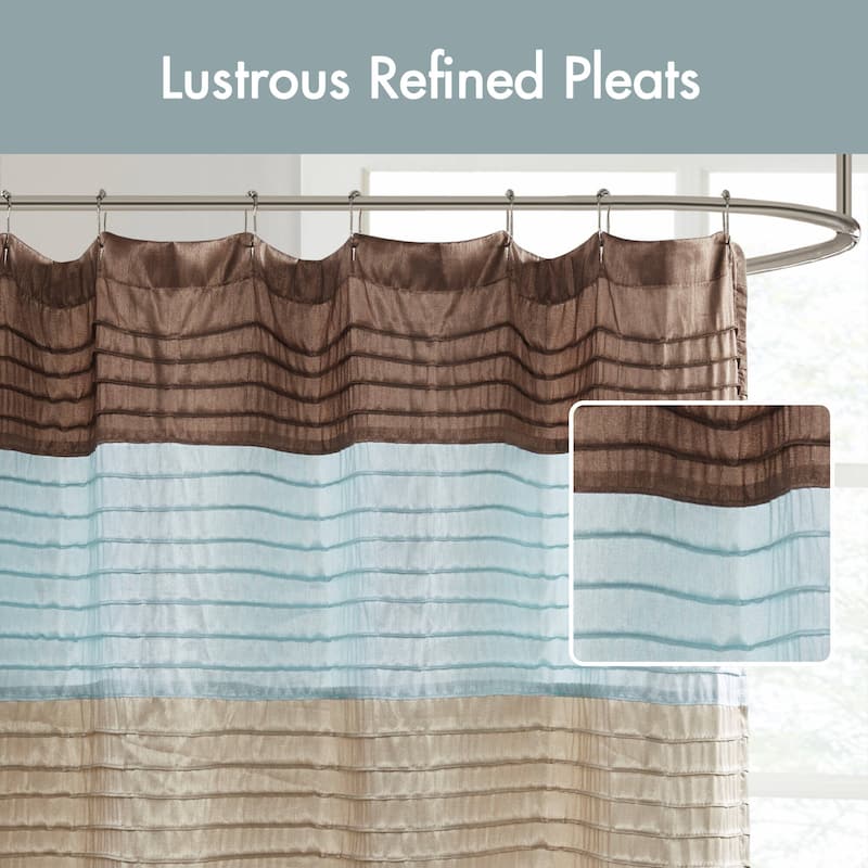 Madison Park Amherst Faux Silk Shower Curtain