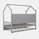 preview thumbnail 35 of 54, Wooden Twin Size House Bed with Trundle,Kids Bed with Shelf