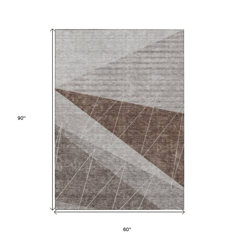 HomeRoots Geometric Transitional Rectangle Outdoor Rug