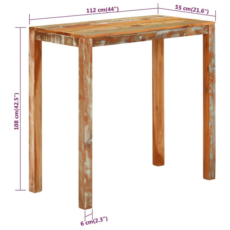 vidaXL Console Table Wooden Entryway Side Table for Living Room Solid Wood