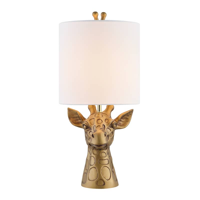 21.75" Gold Leaf Resin Giraffe Table Lamp - 10" x 10" x 21.75"