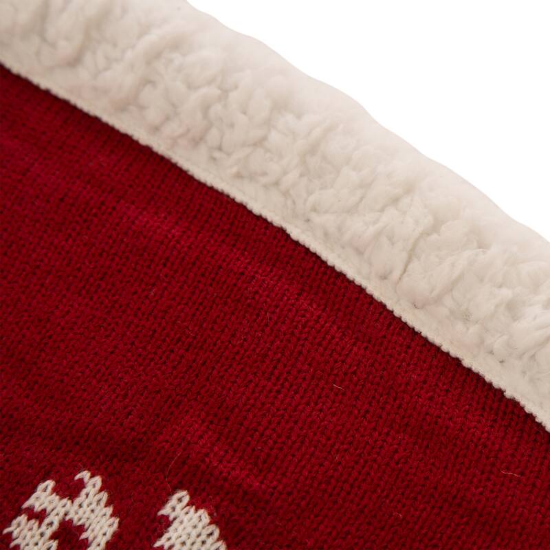 Glitzhome 48"D or 52"D Knitted Acrylic Christmas Tree Skirt