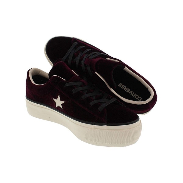 converse one star velvet platform