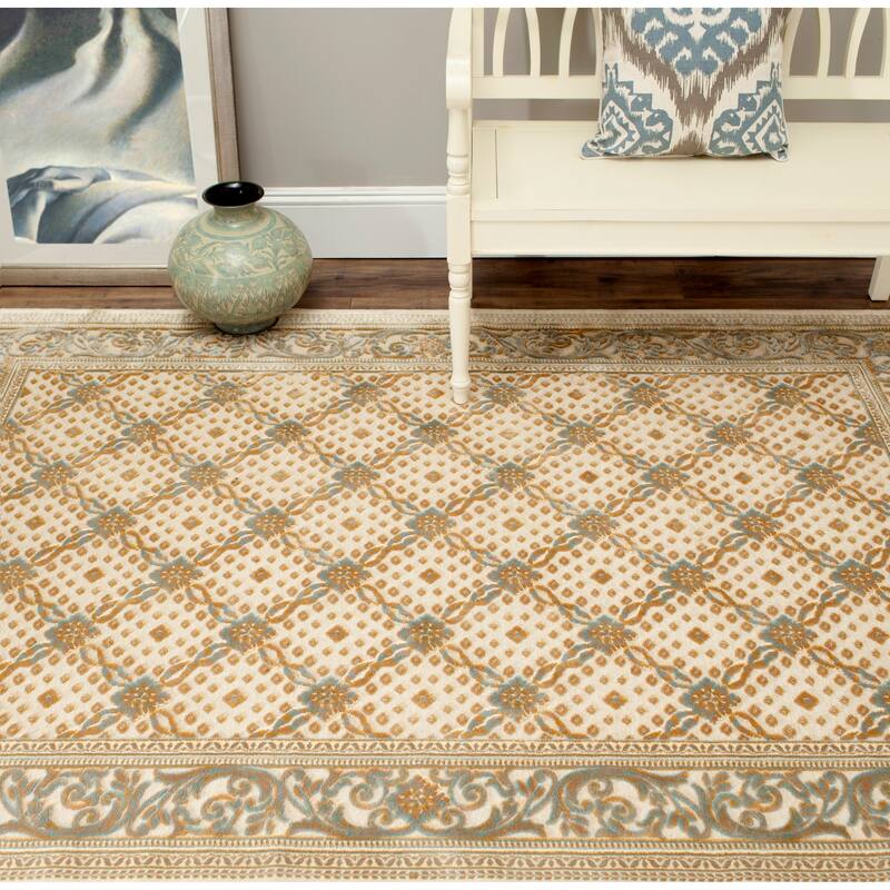 SAFAVIEH Paradise Pearla Modern Viscose Rug - 5'3" x 7'6" - Creme