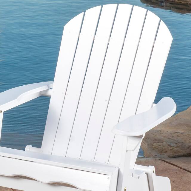 Hanlee Outdoor Rustic Acacia Wood Folding Adirondack Chair (Set of 2) by Christopher Knight Home