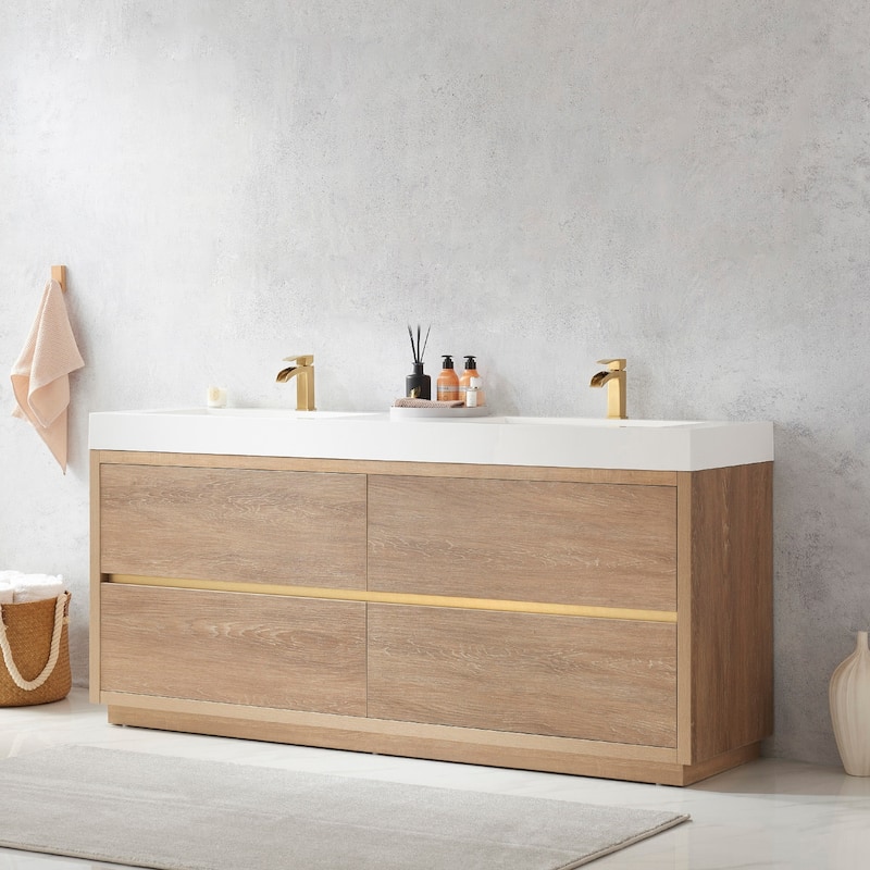 Miseno MV703072-NM Huesca 72" Free Standing Double Basin Vanity Set