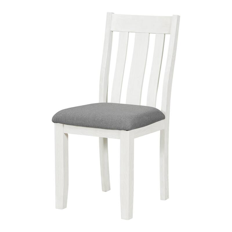 7 -Piece Wood Piece Dining Set, Retro Style Extendable Table 6 Upholstered Chairs for Kitchen Dinette Room, Antique Brown+White