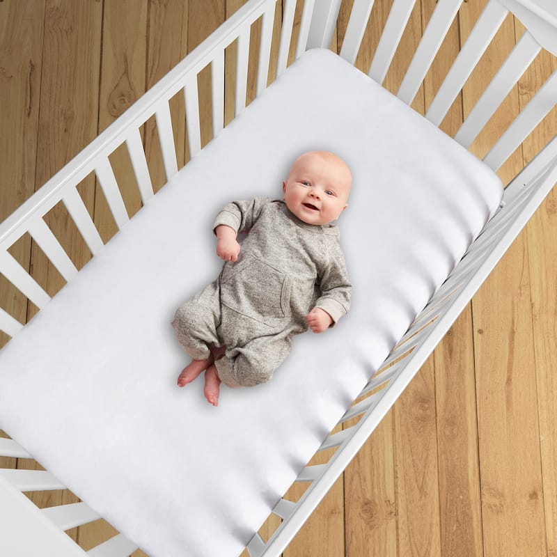 BreathableBaby All-in-One Fitted Sheet & Waterproof Cover for 52" x 28" Crib Mattress (2-Pack)