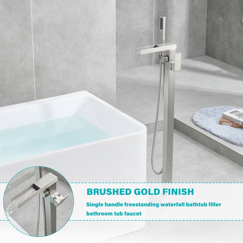 Single-Handle Freestanding Tub Faucet Mount Tub Faucet Bathtub Filler