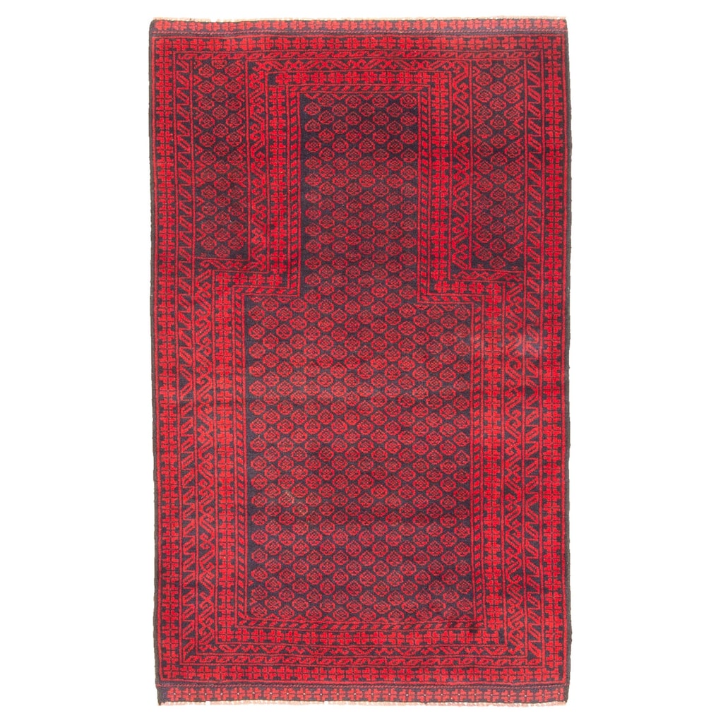 ECARPETGALLERY Hand-knotted Teimani Black Wool Rug - 2'11 x 4'9