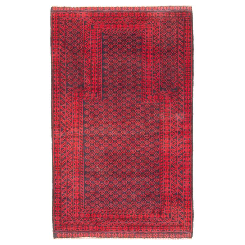 ECARPETGALLERY Hand-knotted Teimani Black Wool Rug - 2'11 x 4'9