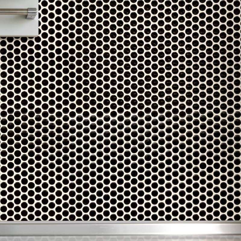 Ackland AKM-P-11X12PRG-CA 12" x 13" Porcelain Penny Floor and Wall