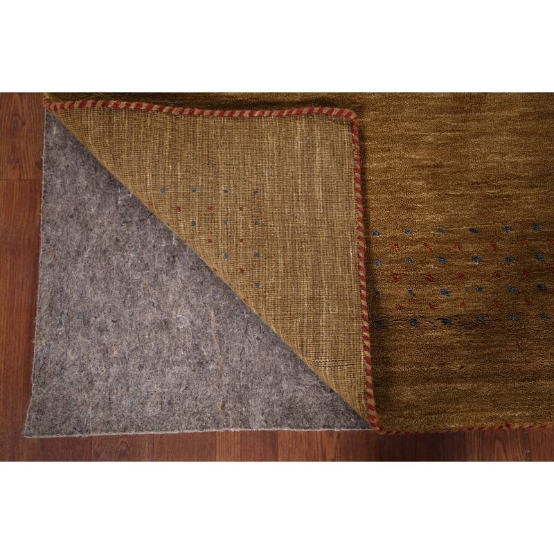 Gabbeh Oriental Accent Rug Hand-Knotted Tribal Wool Carpet - 4'0"x 6'4"