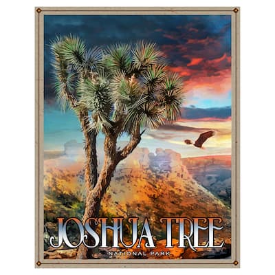 Joshua Tree by Old Red Truck Canvas Art Print