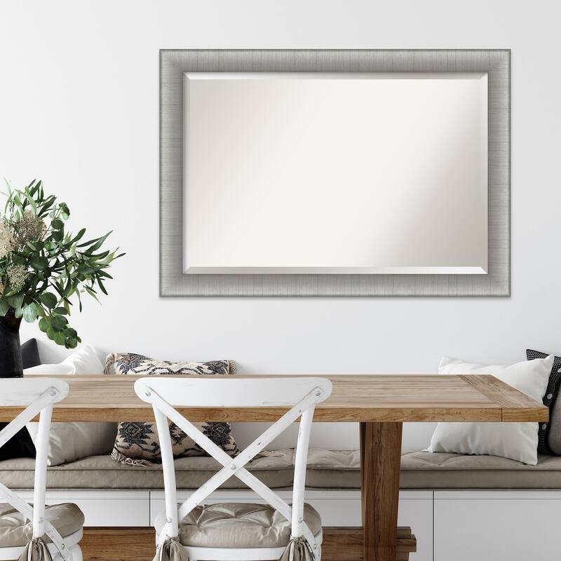 Beveled Wall Mirror - Elegant Brushed Bronze Frame