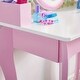 preview thumbnail 8 of 8, Kids Vanity Makeup dresser set with 360 Mirror Drawer Dressing Table Stool Girl - 11.6*39.3*26.7