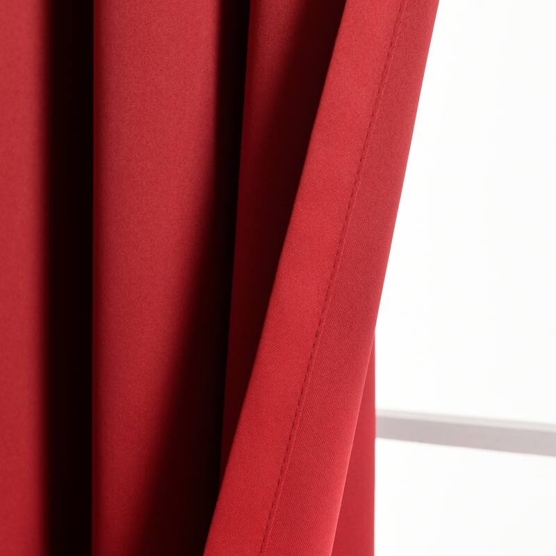 Lush Decor Insulated Grommet Blackout Linen Window Curtain Panel Single