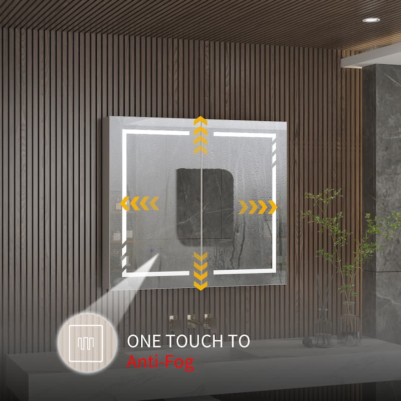 Sleek Bathroom Vanity Ceramic Sink & Illuminated Mirror Cabinet Combo
