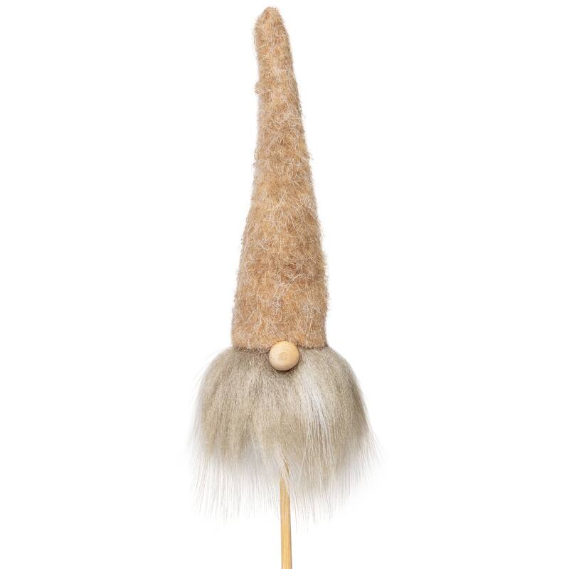 Gnome with Fuzzy Hat Christmas Picks - 13.25" - Set of 3