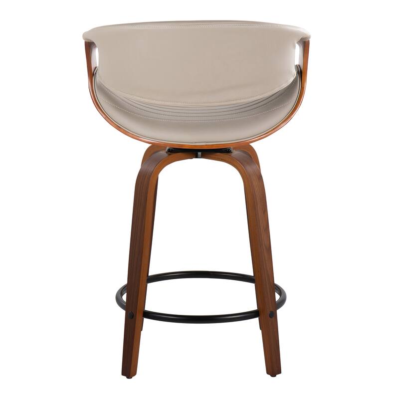 Carson Carrington Kanteborg 24" Fixed-Height Counter Stool with Round Footrest (Set of 2)