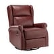 preview thumbnail 69 of 98, Baksoho Faux Leather Manual Swivel Recliner with Metal Base