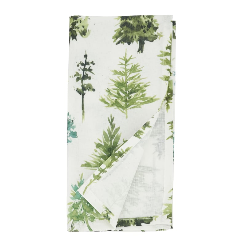 Table Napkins With Forest Trees Design (Set of 12)