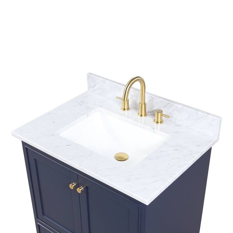 Blossom Copenhagen 30" Bathroom Vanity with Marble Top & Ceramic Sink