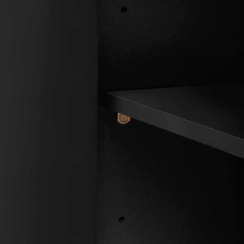 4 Doors Buffet Sideboard Entrance Storage Cabinet Console Table, Black